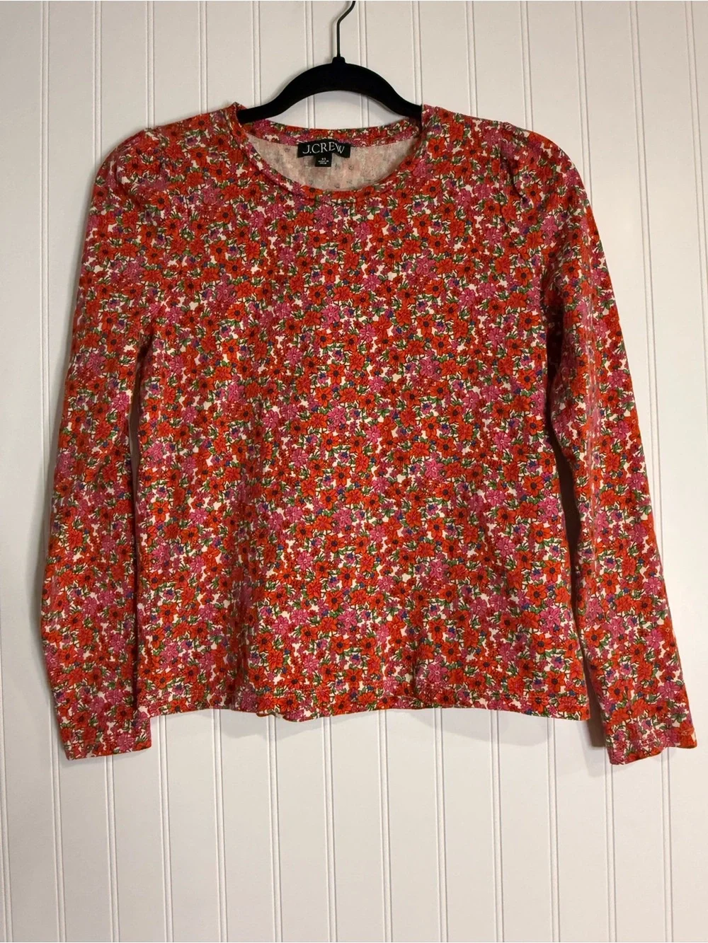 J.Crew Puff Sleeve Long Sleeve Floral Top